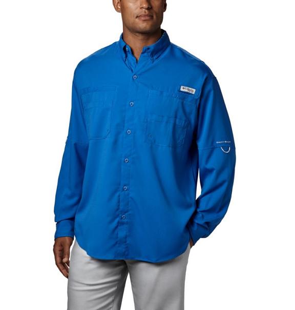 Columbia PFG Tamiami II Fishing Shirts Blue For Men's NZ23457 New Zealand